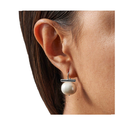 Classic Forever Fave Pebble Pearl Earrings, Medium — Grey