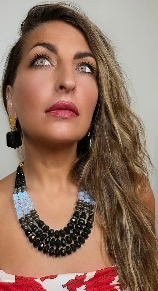 Black & Opalite Spector Necklace by Masha Archer
