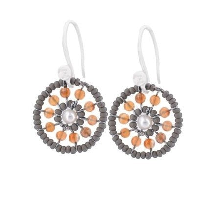 Ziio's Small Oval Earring in Tangerine