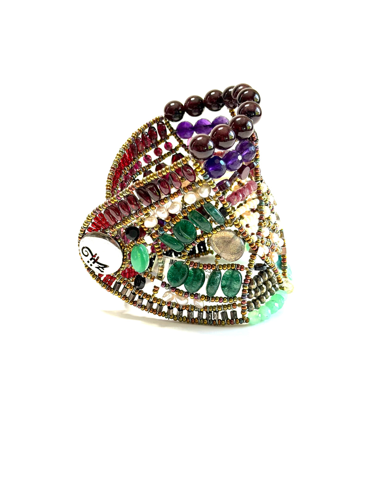 Ziio’s Multi-color Statement Cuff Bracelet “Jardin de Paradis”
