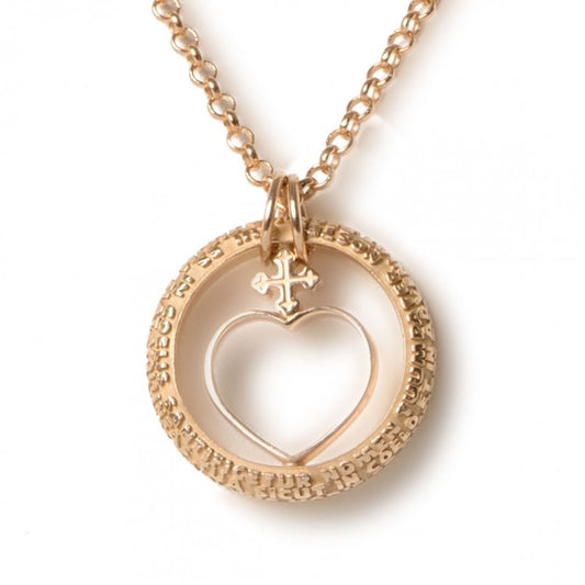 Mini Cor Heart Pendant Necklace, 18k Gold, Yellow or Rose