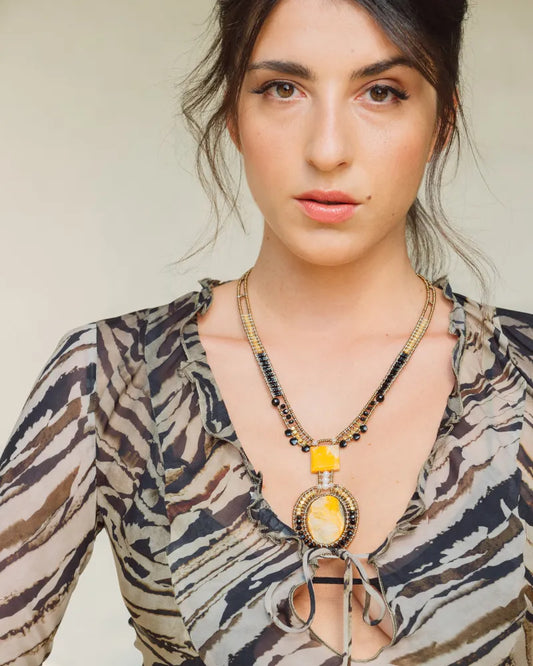 Arkanis Long Bumblebee Necklace