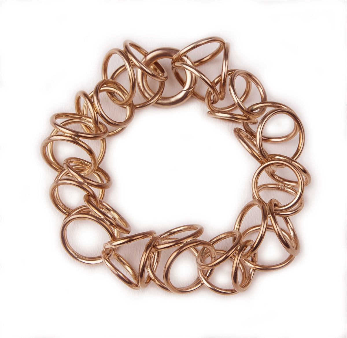 Rose Gold Plated Dimensional Sterling Bracelet