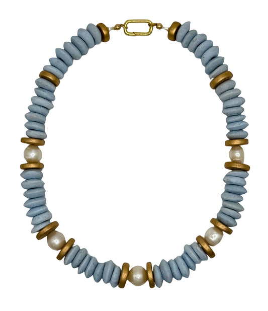 Lagos Collar Necklace in Soft Periwinkle