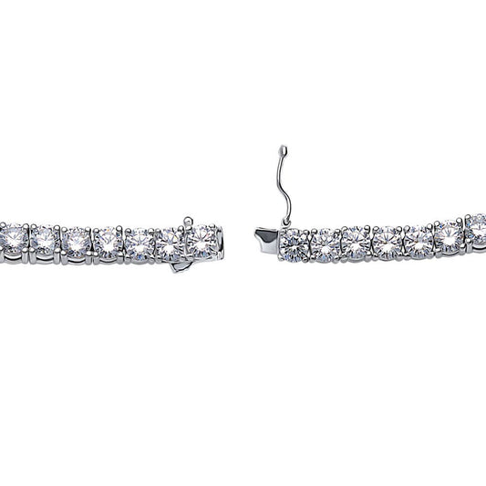 Sterling Silver Cubic Zirconia Tennis Necklace