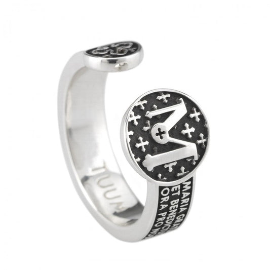 Tuum's Infinituum Mater Ring, Burnished Sterling Silver - Size 9 3/4 US