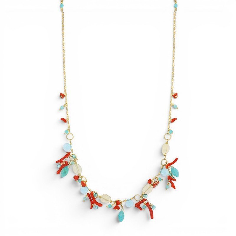 Jasmine Short Coral Necklace