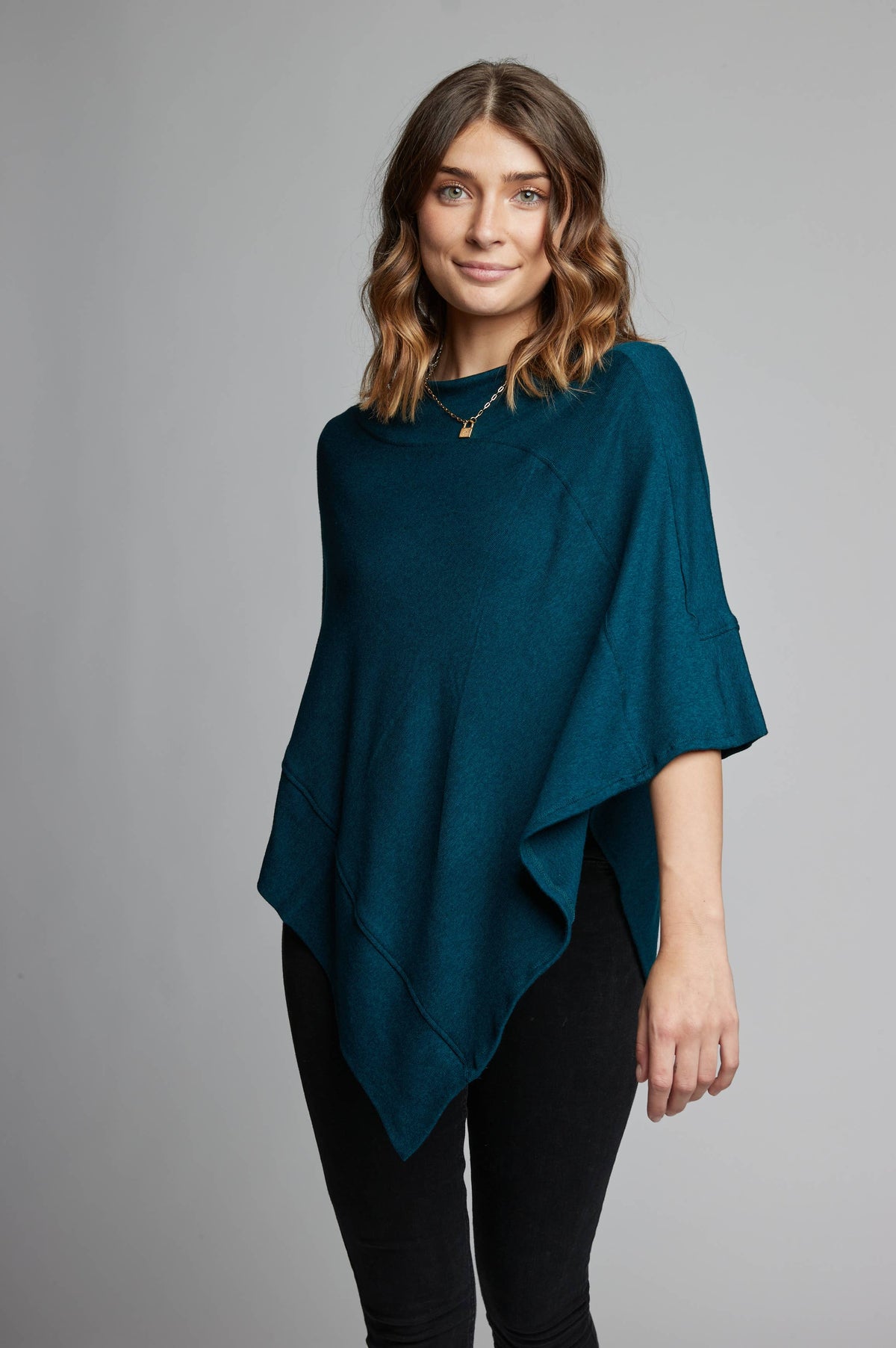 Jersey Poncho Sweater in Oakmeal / Asymmetrical