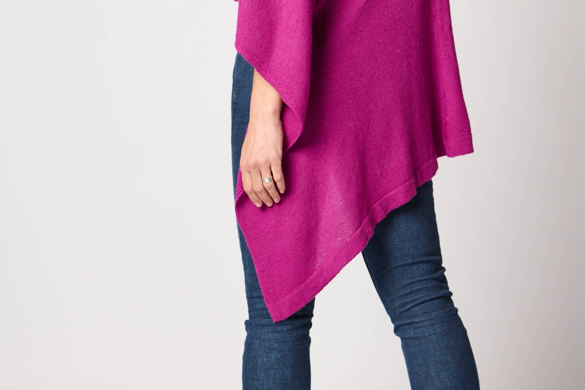Roma Poncho - Cashmere Blend, Best Seller in Red