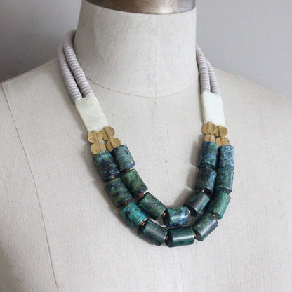 Magnesite, Aventurine & Turquoise Necklace