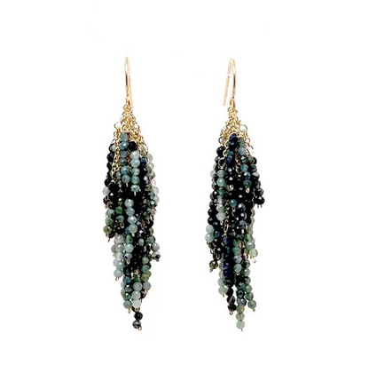 Firecracker Earrings with Black Spinel