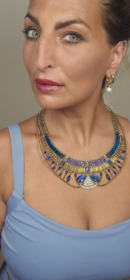 Ziio’s Doree Necklace in Black Onyx & Pearls