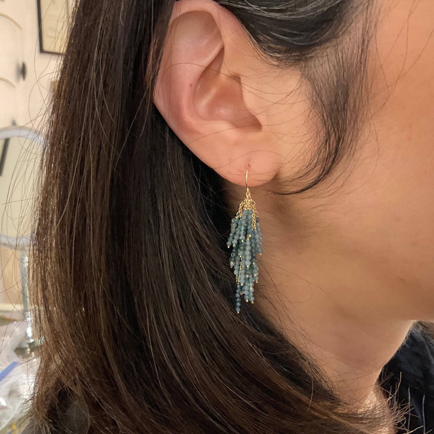 Firecracker Earrings with Black Spinel
