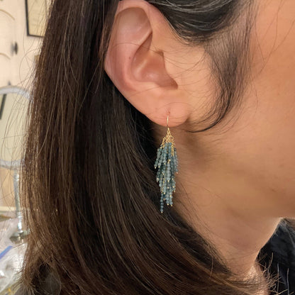 Firecracker Earrings with Black Spinel