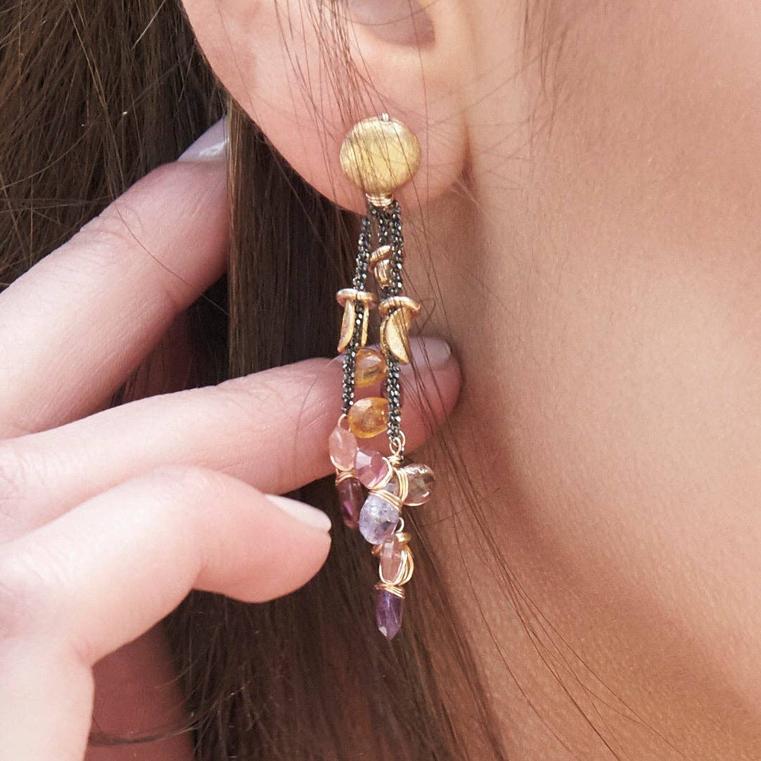 Half Moon Petal Earrings