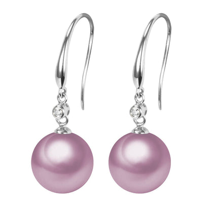 Diamond & Edison Pearl Earrings, 18k Gold