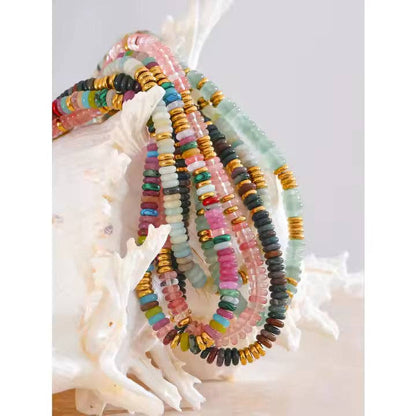 Yellow Jasper Heishi Necklace