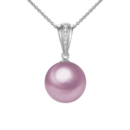Diamond Accent Pearl Pendant Necklace, 18k Gold
