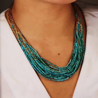 Aquamarine Golden Dolores Necklace