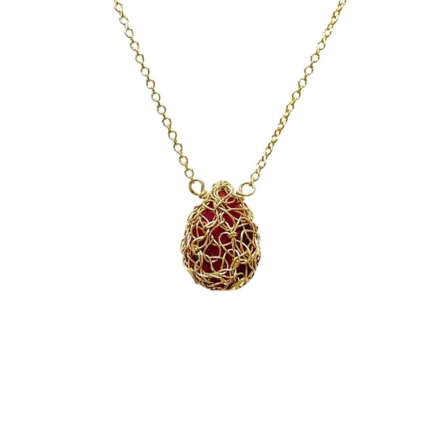 Ruby Teardrop Necklace