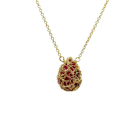 Ruby Teardrop Necklace