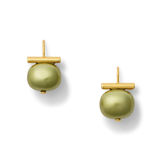 Lily Pad Classic Pebble Pearl Earring