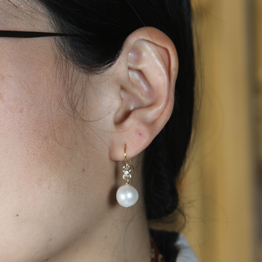 Cleopatra Freshwater Pearl Earrings, Gold-Filled