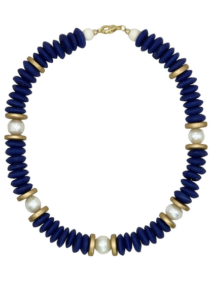Lagos Collar Necklace in Sky Blue