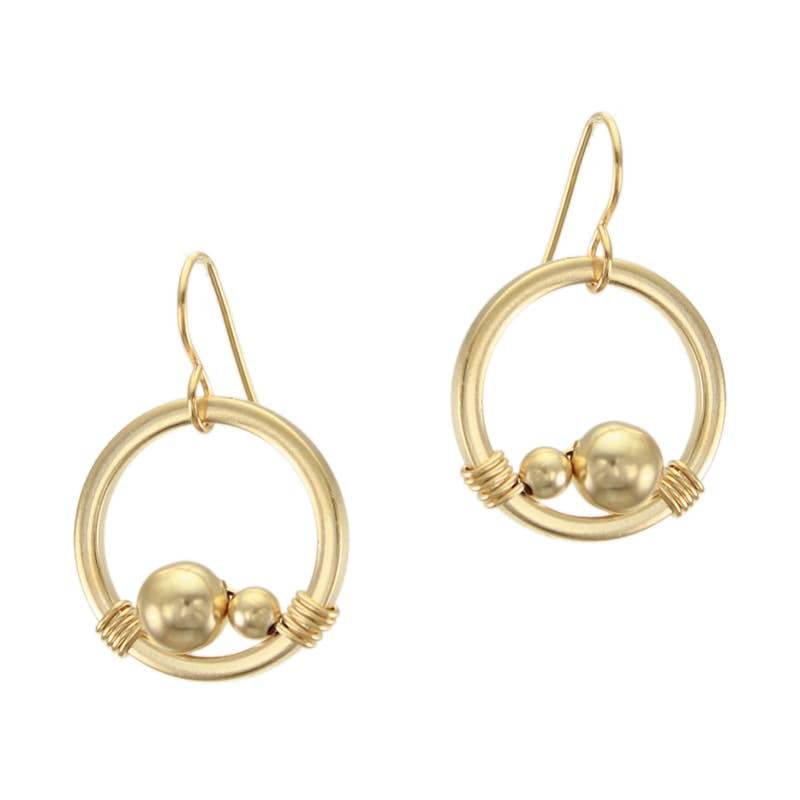 Gold Ring Wire-Wrapping Earrings
