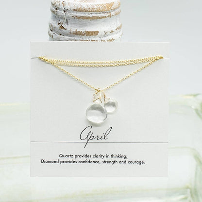 Quartz Gold Necklace
