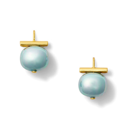 Cornflower Classic Pebble Pearl Earrings
