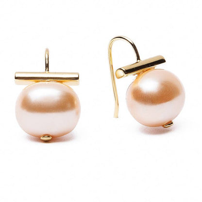 Petal Pop Pink Classic Pebble Pearl Earring