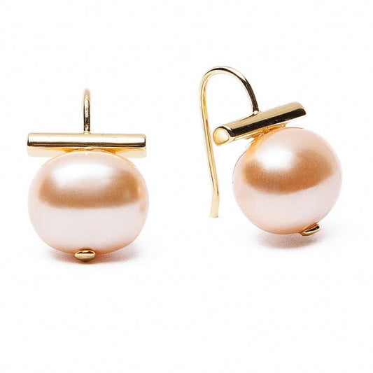 Petal Pop Pink Classic Pebble Pearl Earring