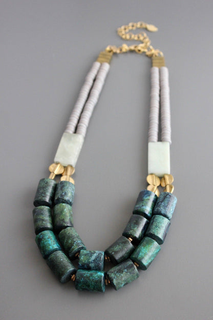 Magnesite, Aventurine & Turquoise Necklace