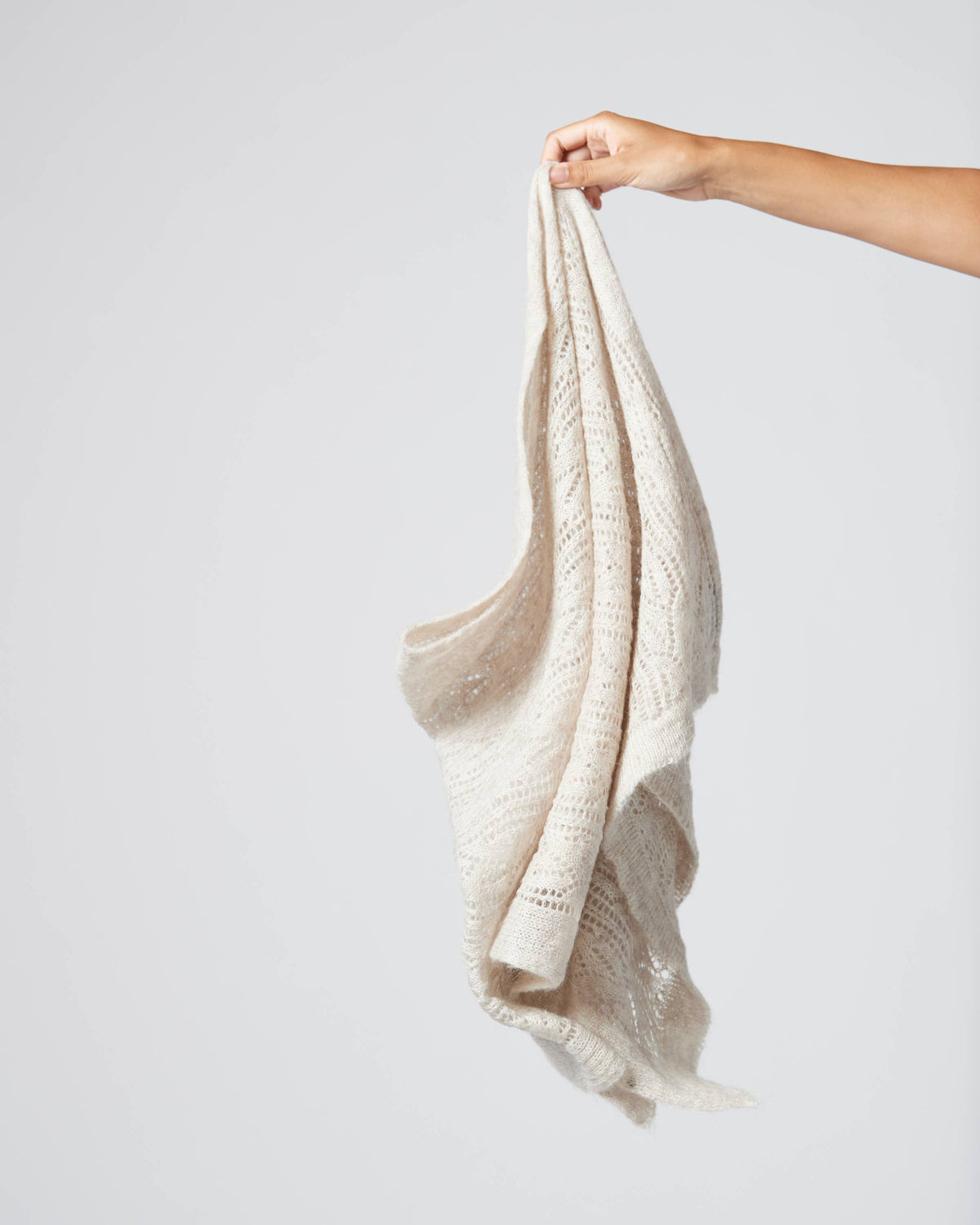 'Tuscan Wedding Poncho', Mohair Blend in Off White