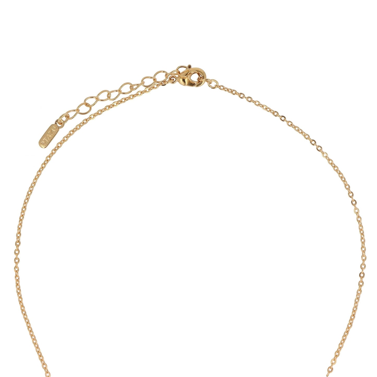 Sweet Pink Swarovski Crystal Bar Gold Necklace
