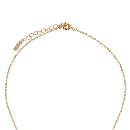 Sweet Pink Swarovski Crystal Bar Gold Necklace