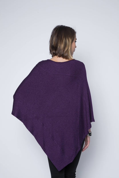 Jersey Poncho Sweater in Oakmeal / Asymmetrical
