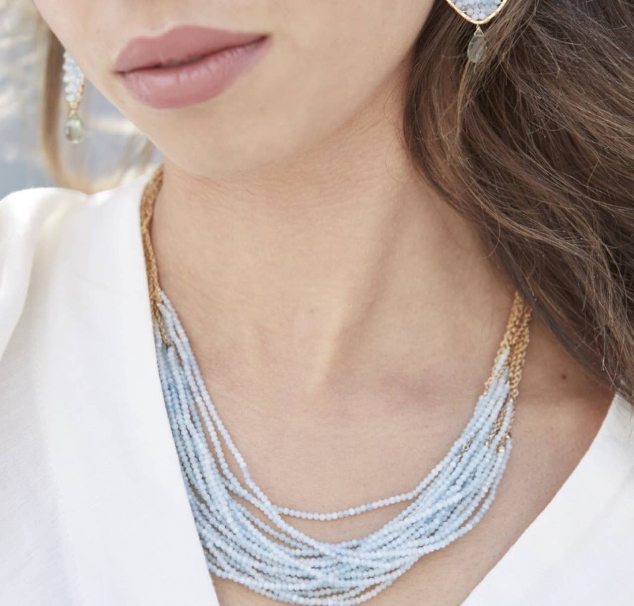 Aquamarine Golden Dolores Necklace