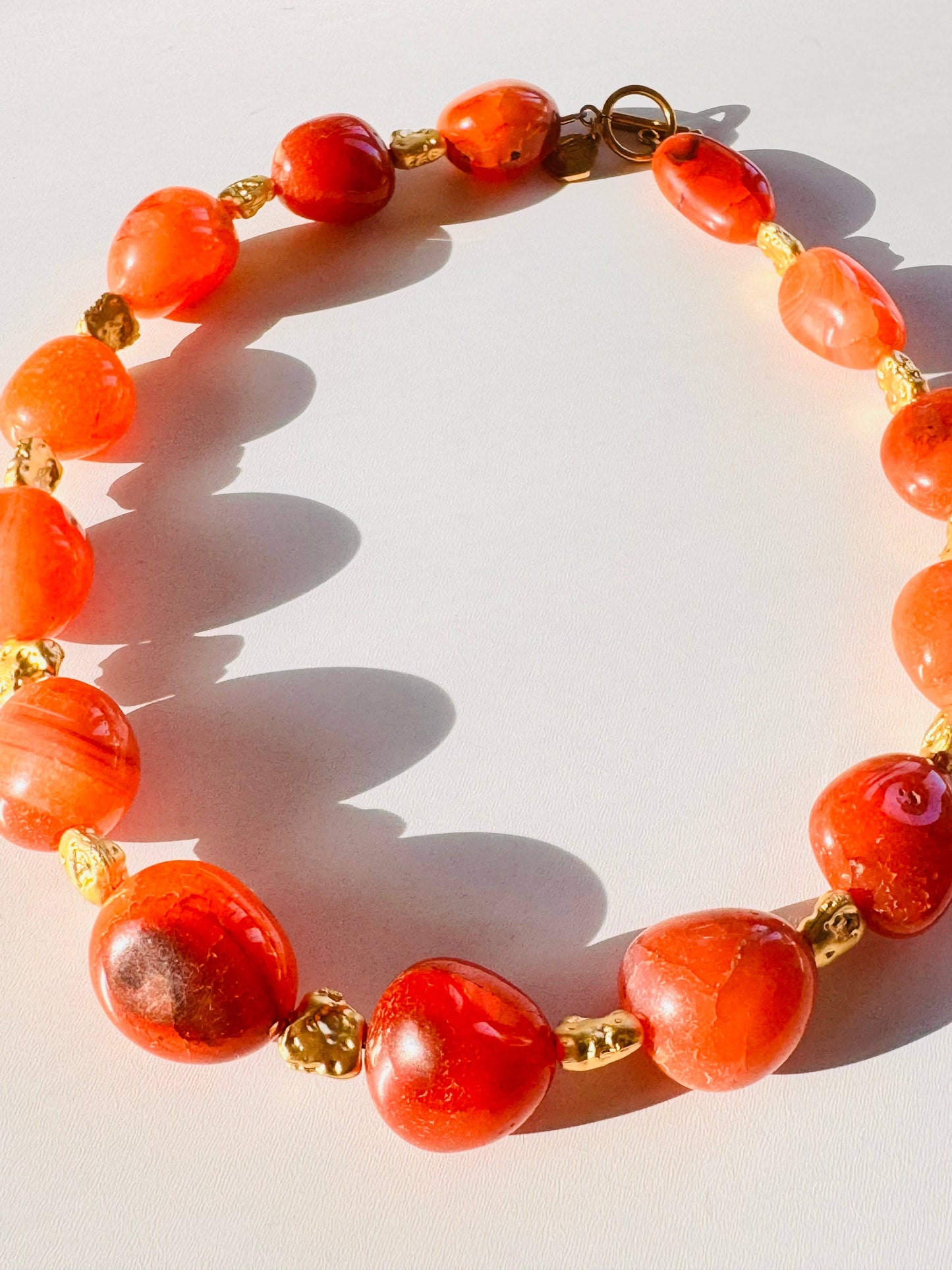 Organic Carnelian Gemstone Necklace