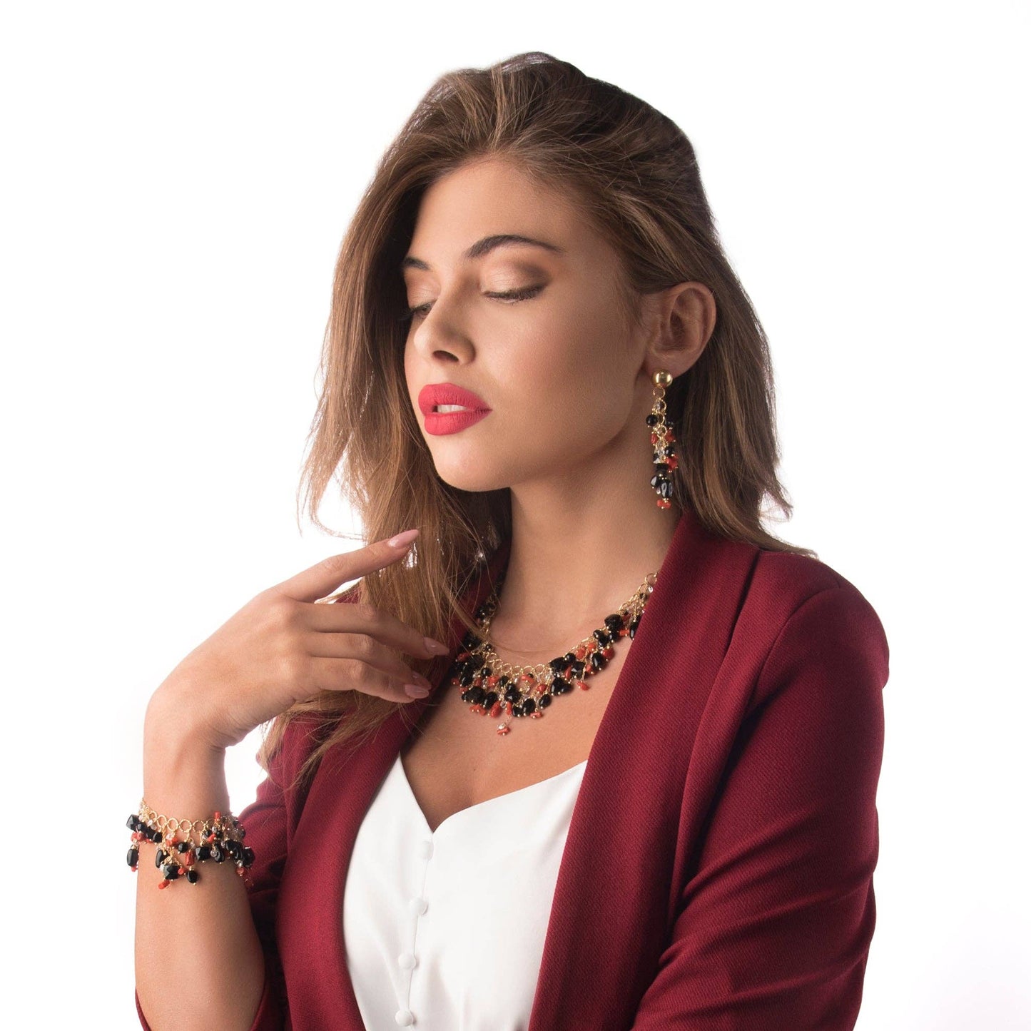 Sherì Red Coral Choker Necklace