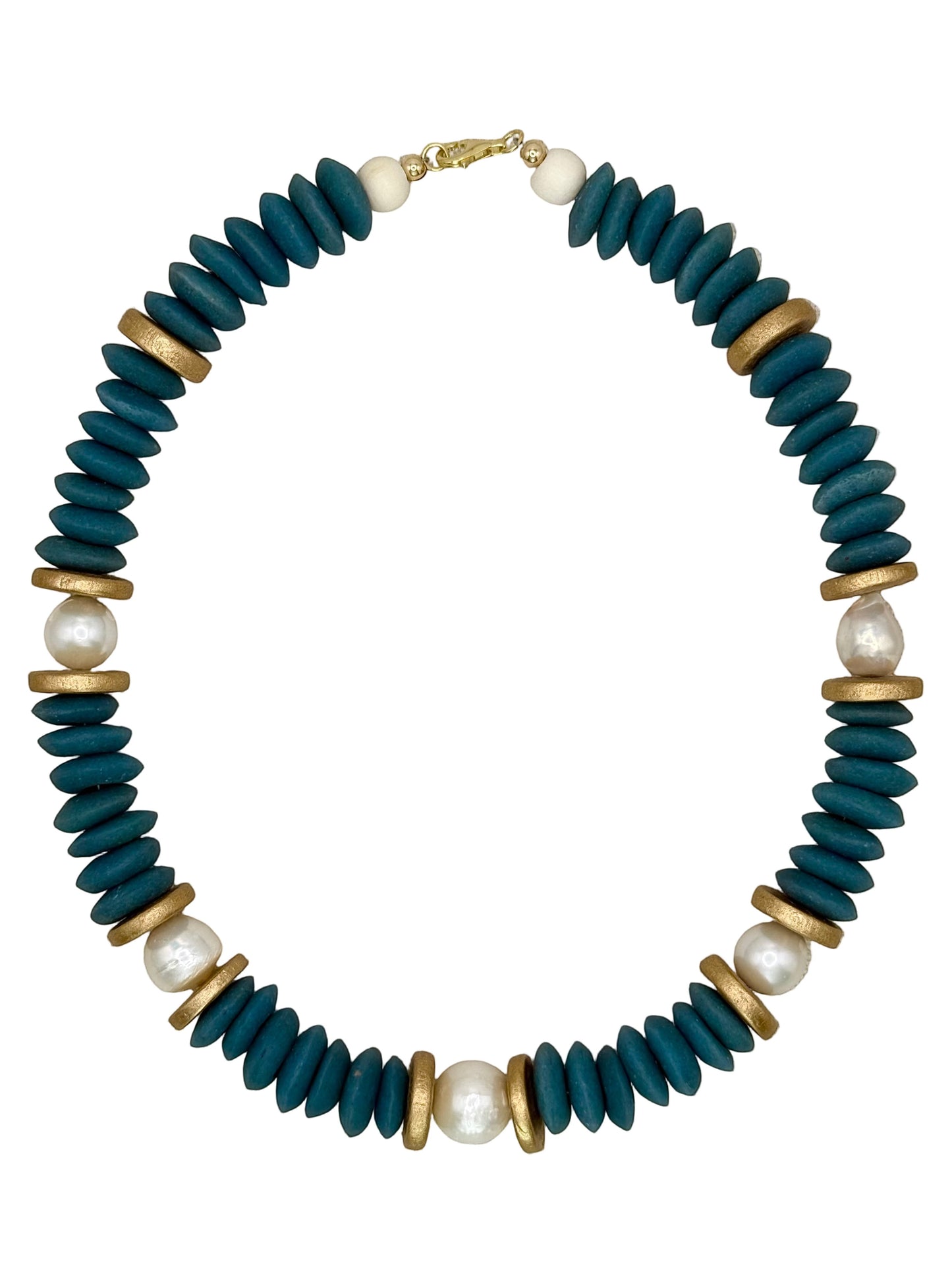 Lagos Collar Necklace in Sky Blue