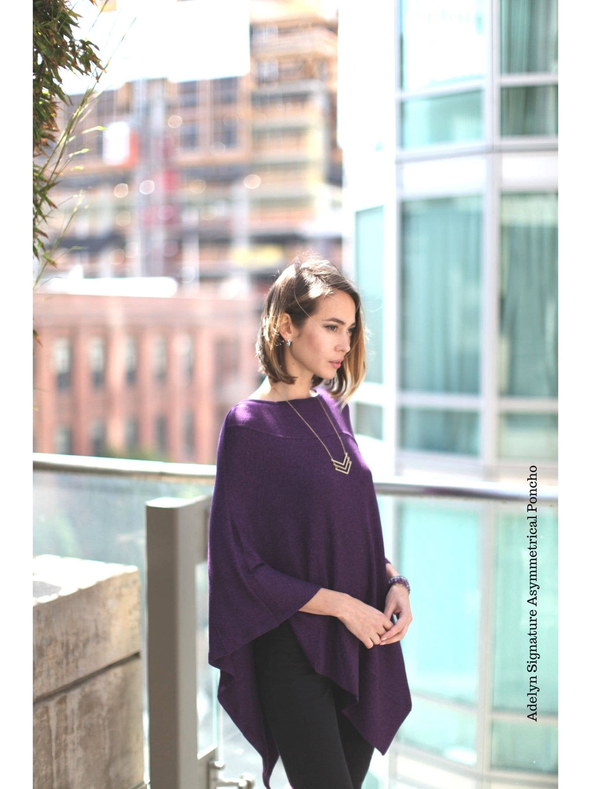 Jersey Poncho Sweater in Oakmeal / Asymmetrical