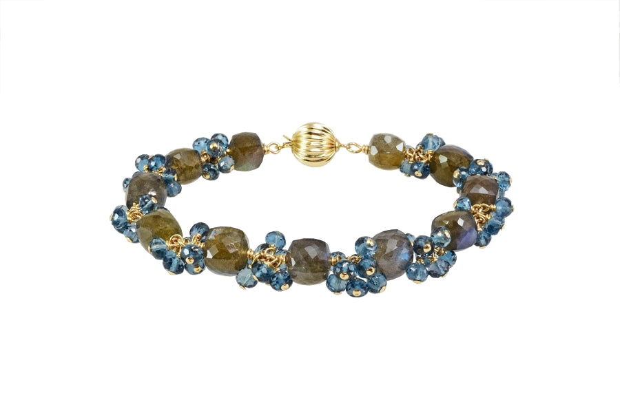 Labradorite & London Blue Topaz Bracelet