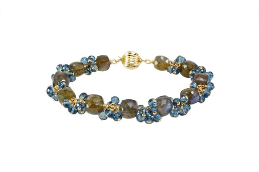 Labradorite & London Blue Topaz Bracelet