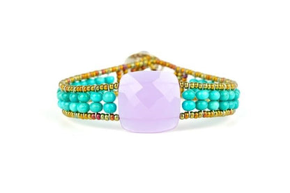 Ziio's Armonia Tennis Bracelet Amethyst & Turquoise