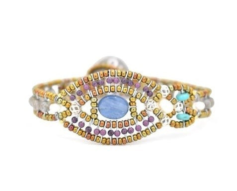 Ziio's Rha Blue Kyanite & Amethyst Bracelet