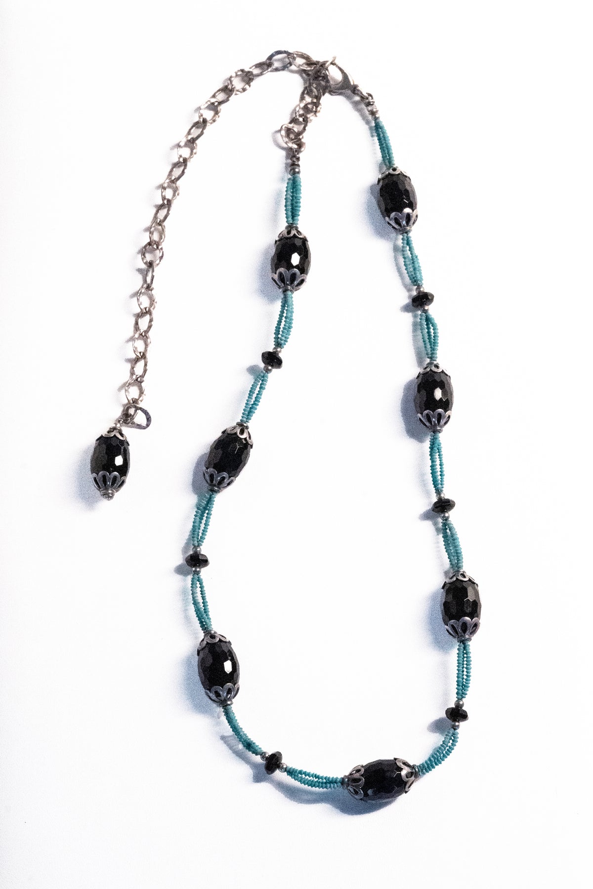 Black Agate and Turquoise Necklace