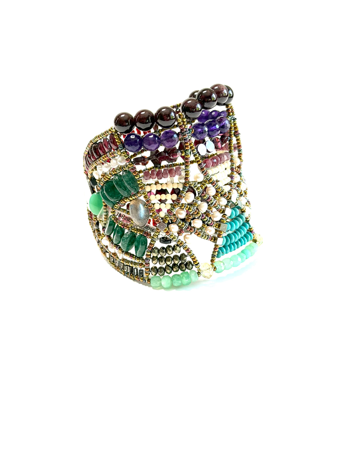 Ziio’s Multi-color Statement Cuff Bracelet “Jardin de Paradis”
