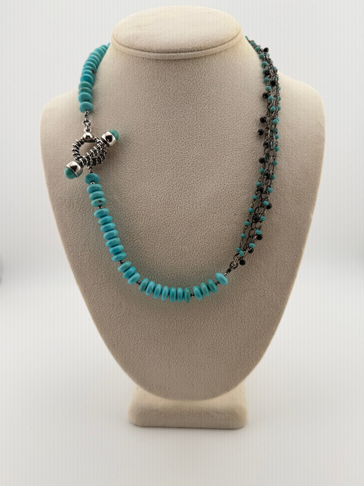 Turquoise & Amazonite Asymmetrical Necklace
